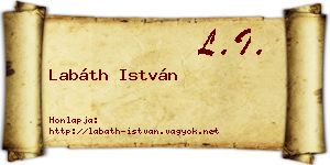Labáth István névjegykártya