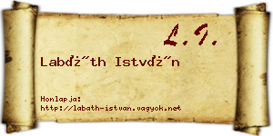 Labáth István névjegykártya